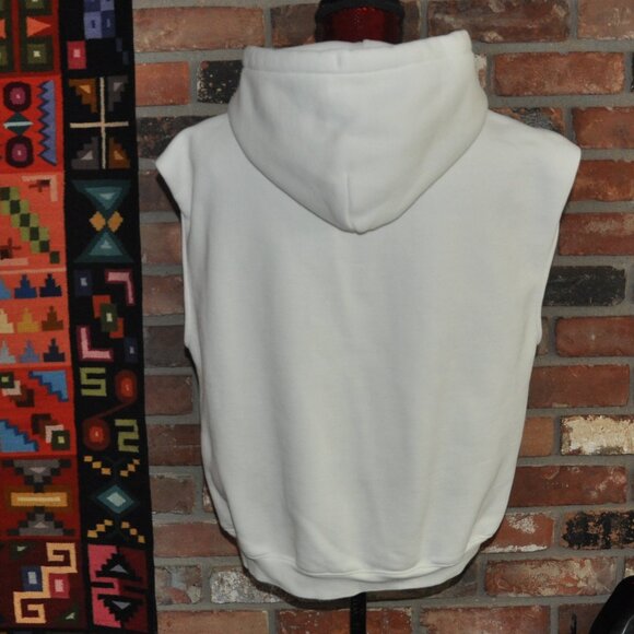Sweaty Betty London Powerhouse Sleeveless Cream Fleece Hoodie Sweater S 38 - Picture 5 of 8